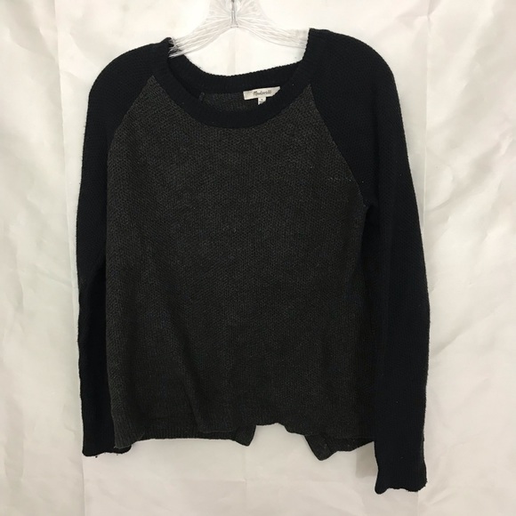 Madewell Sz Sm Cross-Back Sweater in Colorblock - Picture 2 of 4